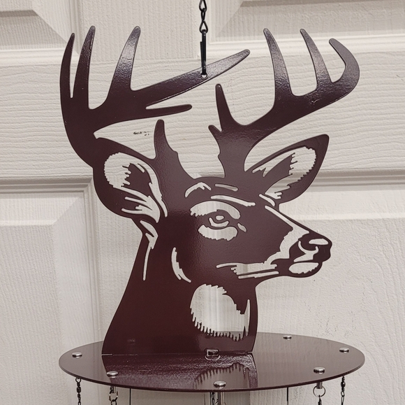 Metal Deer Wind Chime, Plasma Cut From 14-gauge Steel - Picture 4 of 5